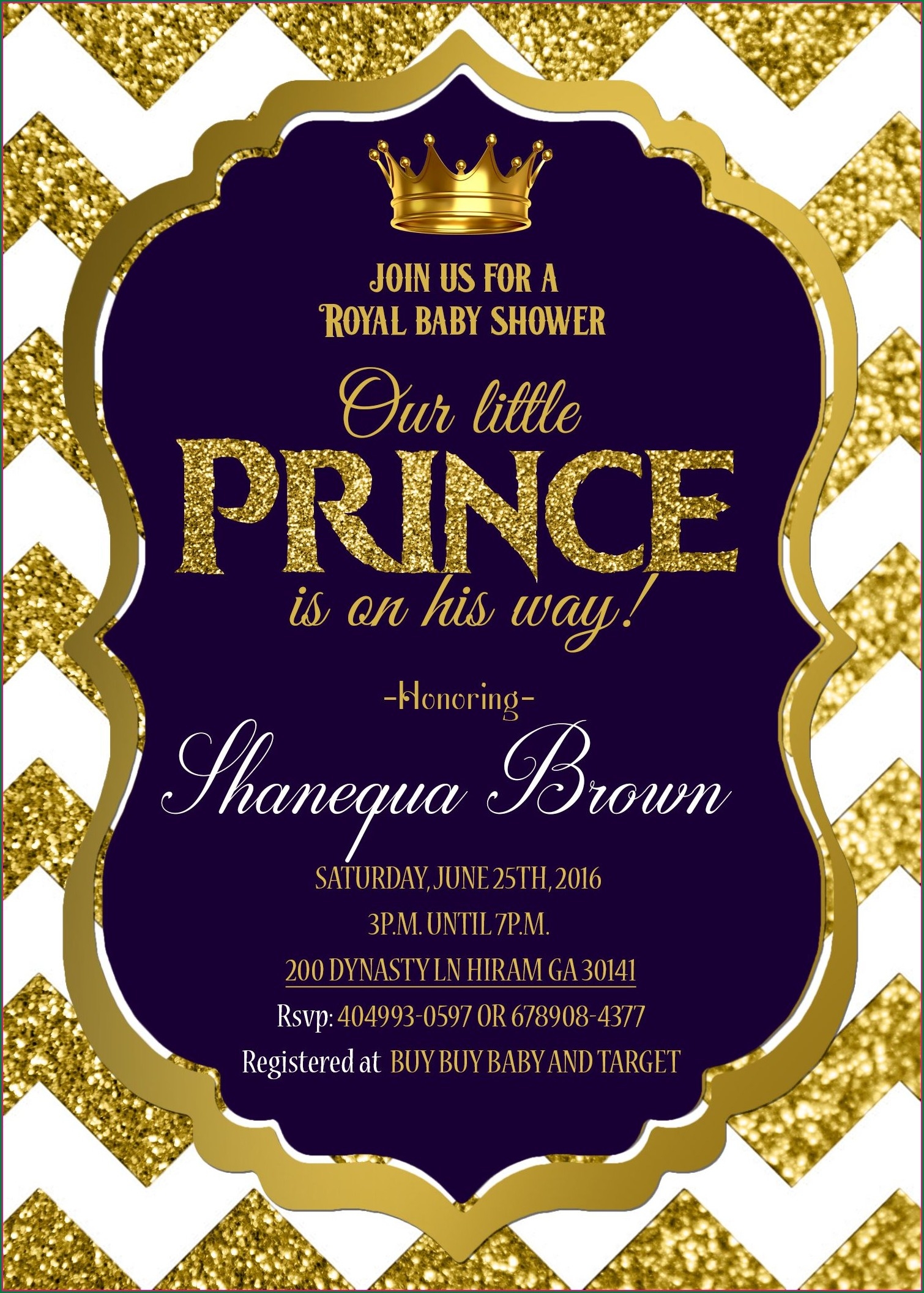 prince theme invitation template