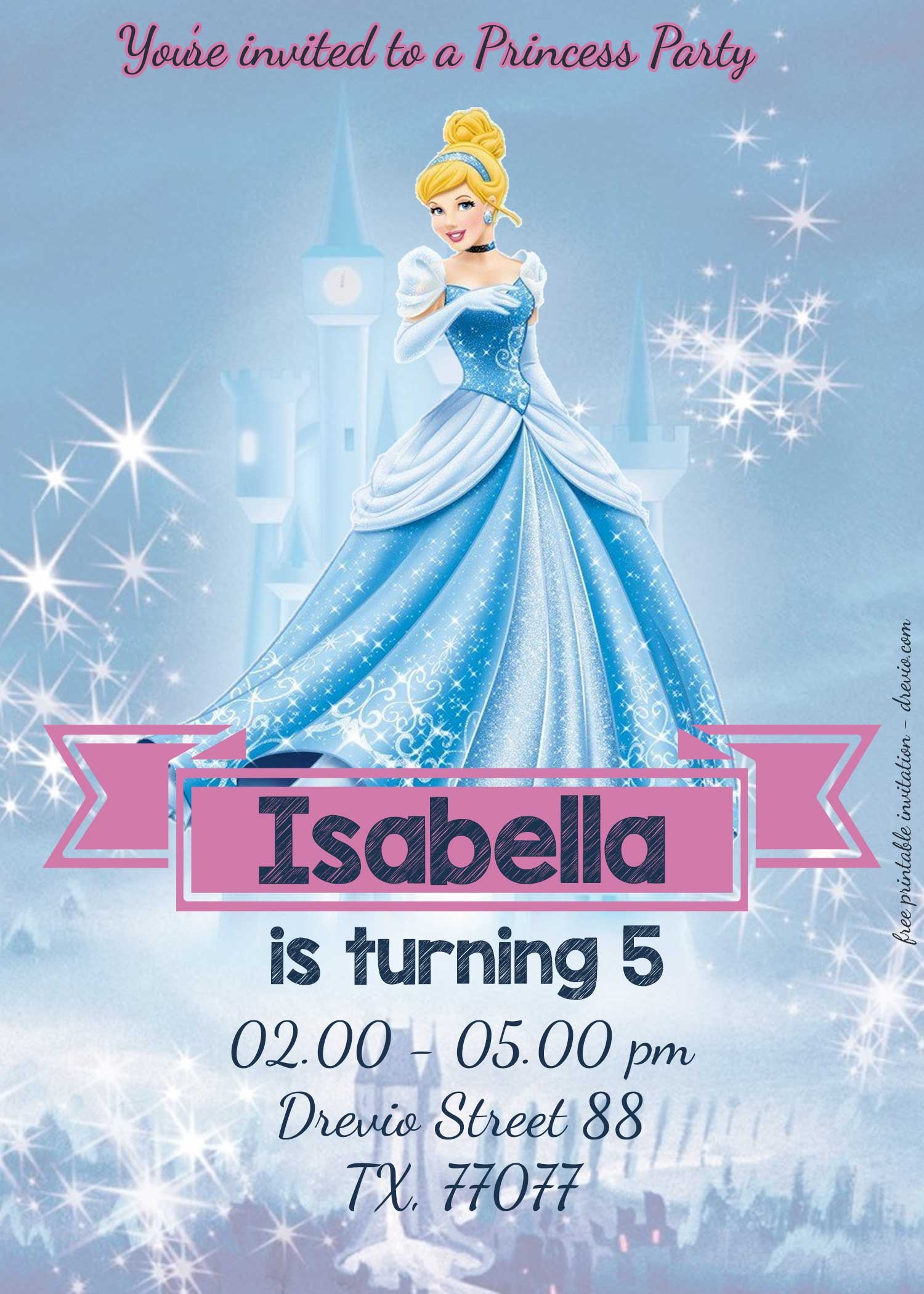 royal princess invitation template