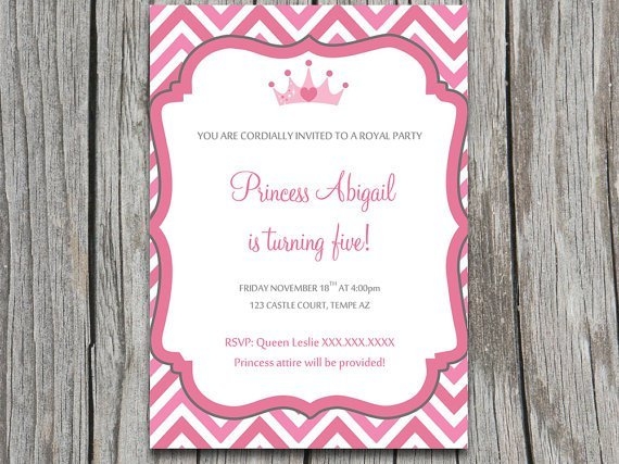Royal Princess Invitation Templates