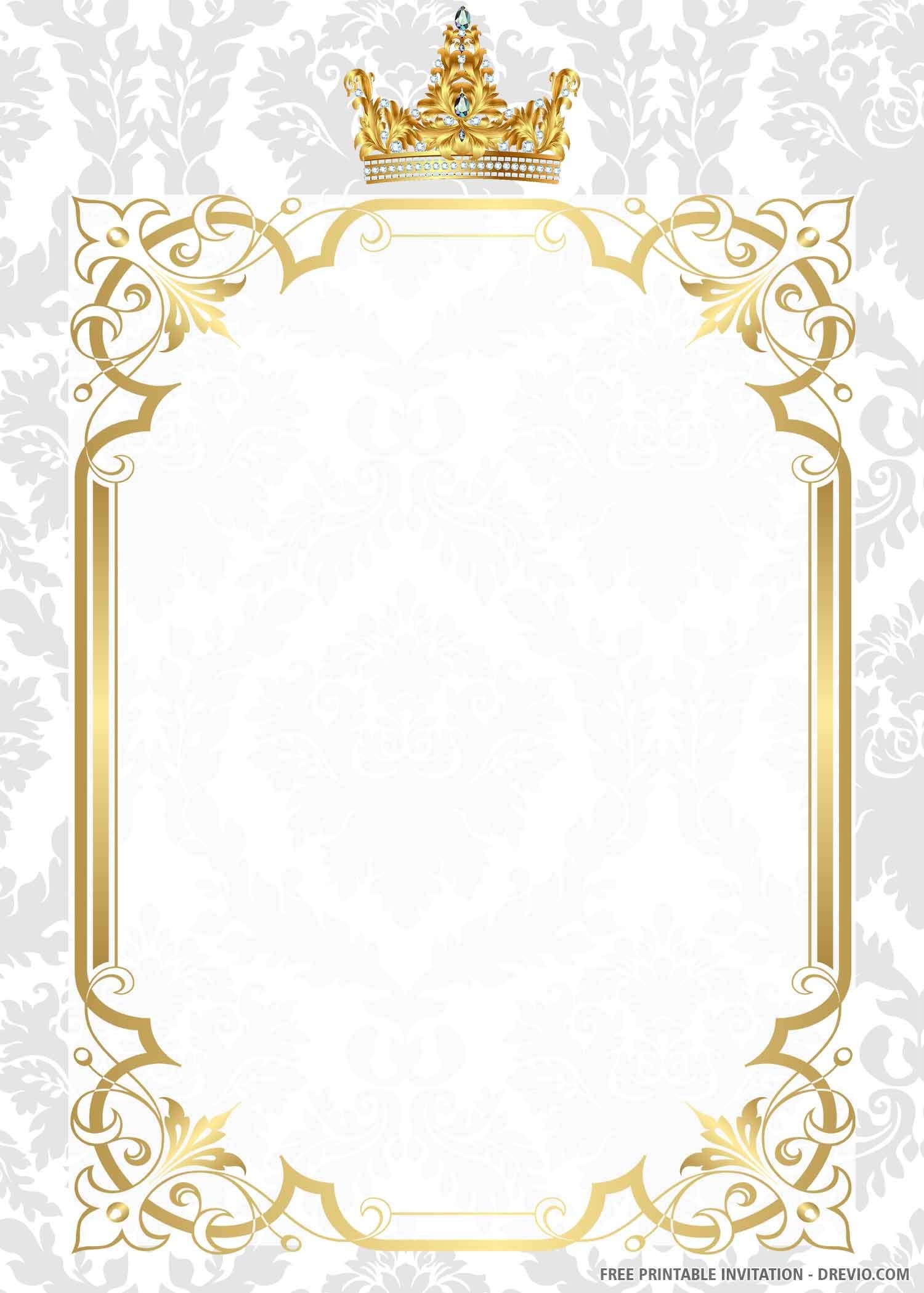 Royal Scroll Invitation Template Printable Word Searches
