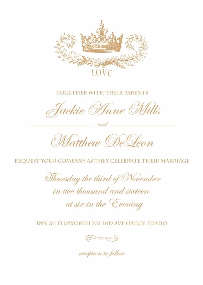 royal wedding invitation template