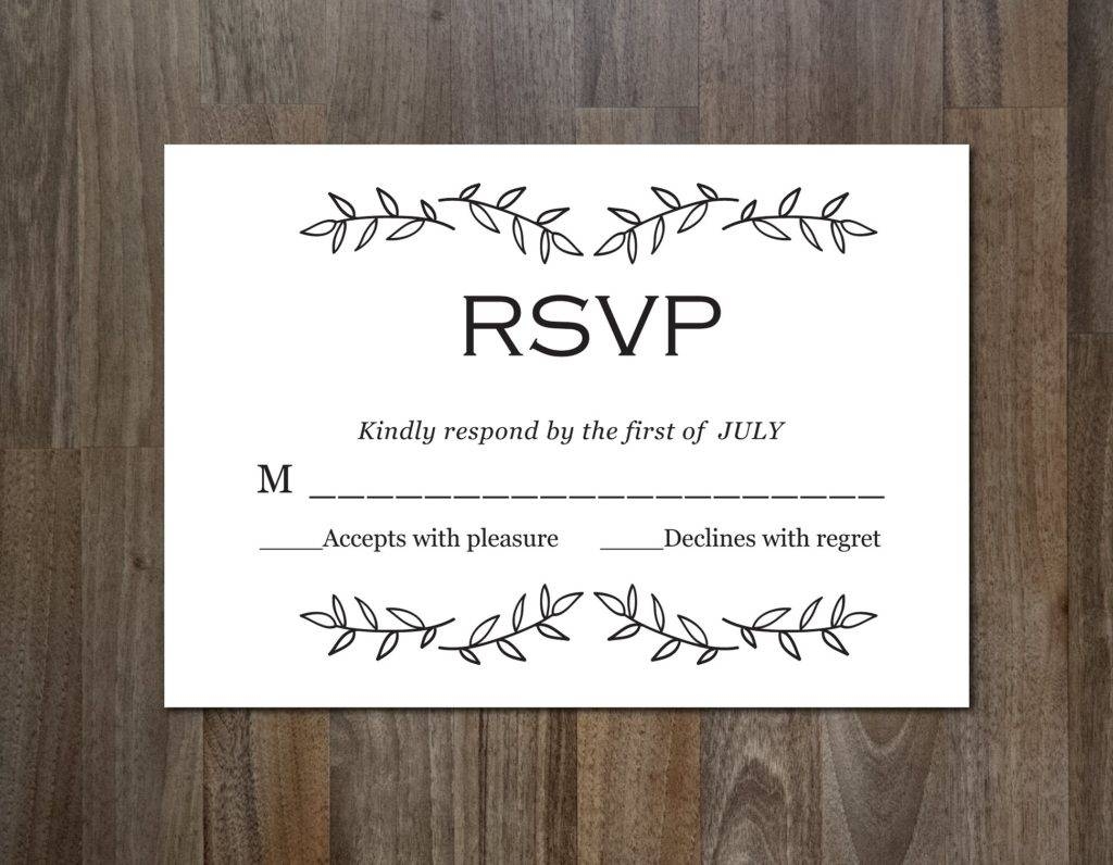 rsvp invite template