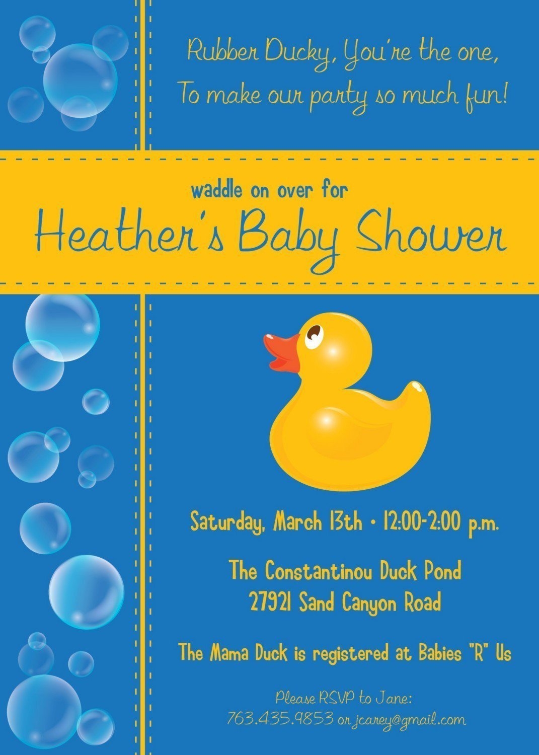 Rubber Ducky Invitation Templates Invitation Design Blog