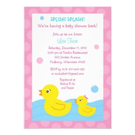 Rubber Ducky Invitation Templates
