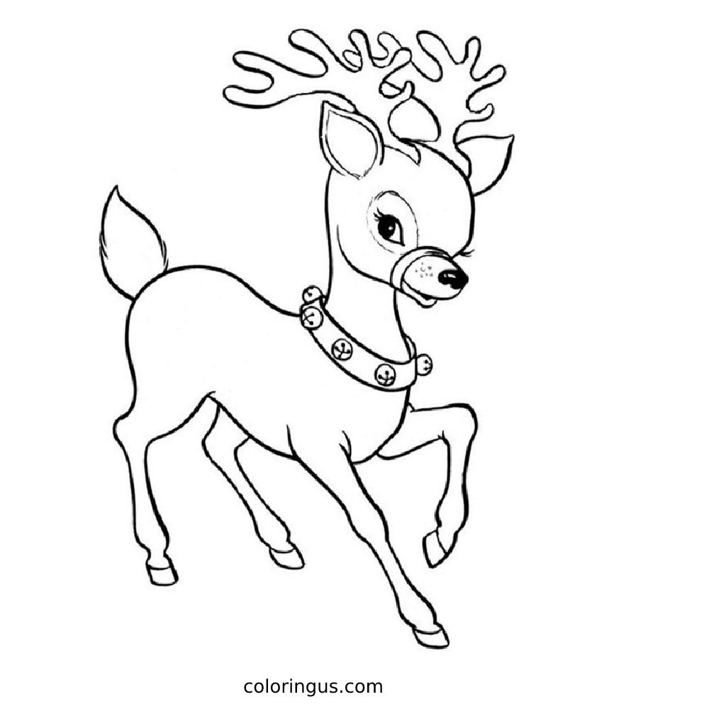 Rudolph Printable Coloring Page