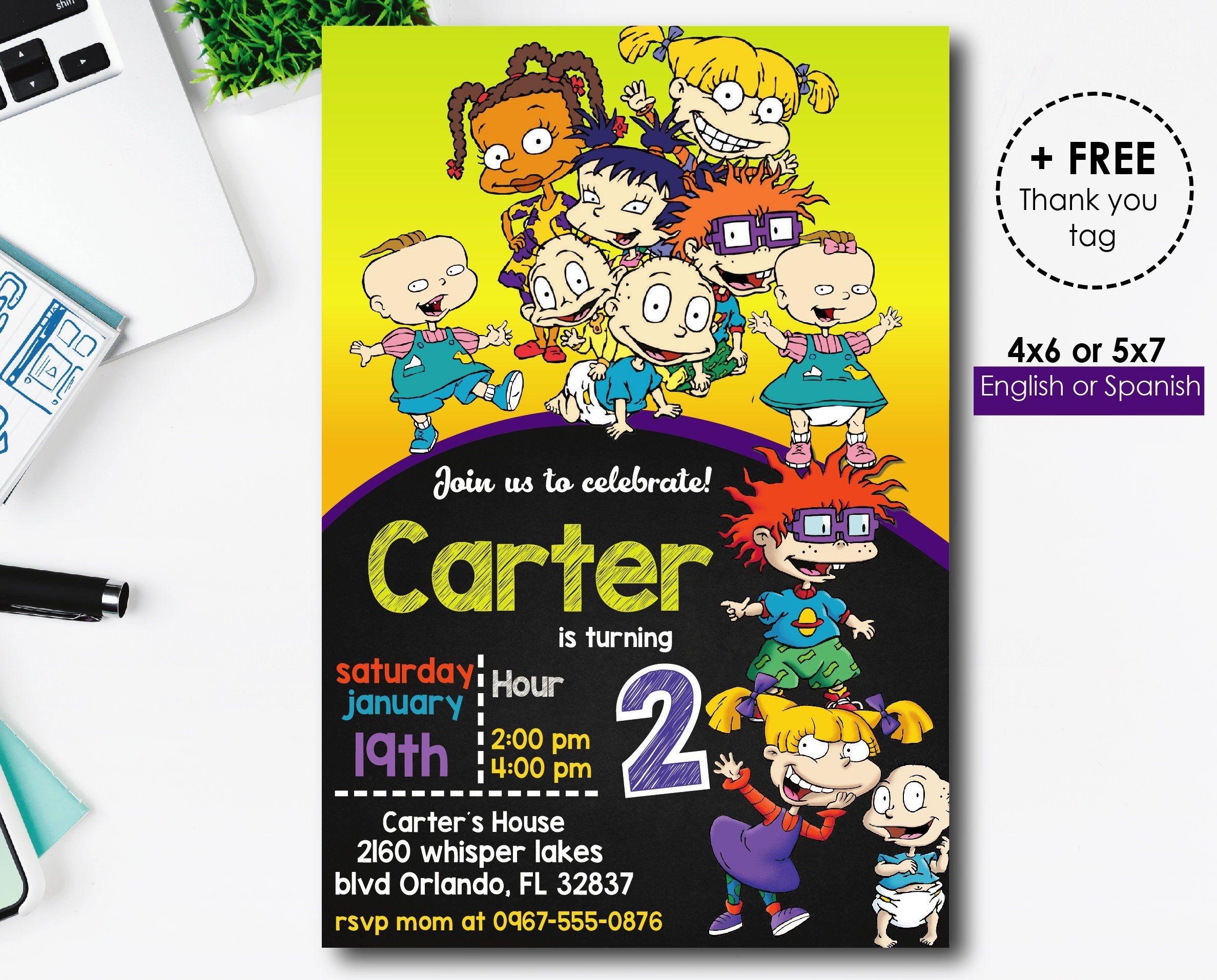 Rugrats Invitation Template Free Printable Templates Free