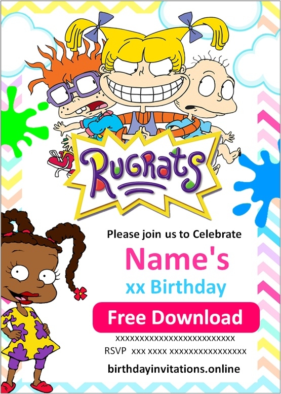 Rugrats Invitations Birthday Invitations