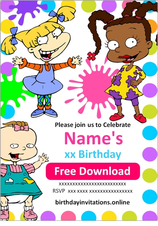 rugrats invitations templates