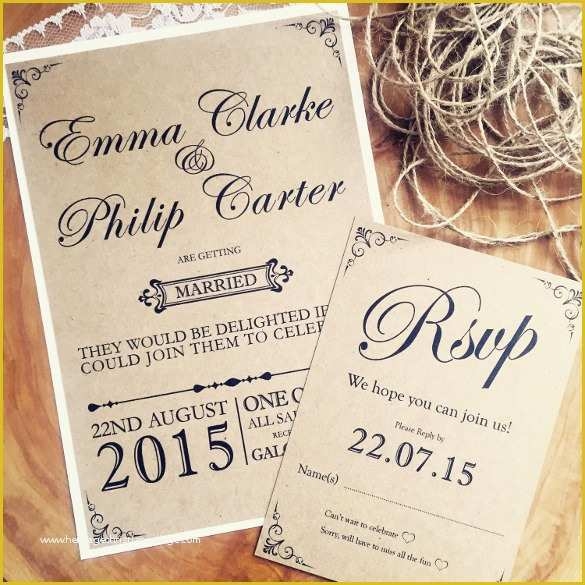 rustic wedding invitation templates free download