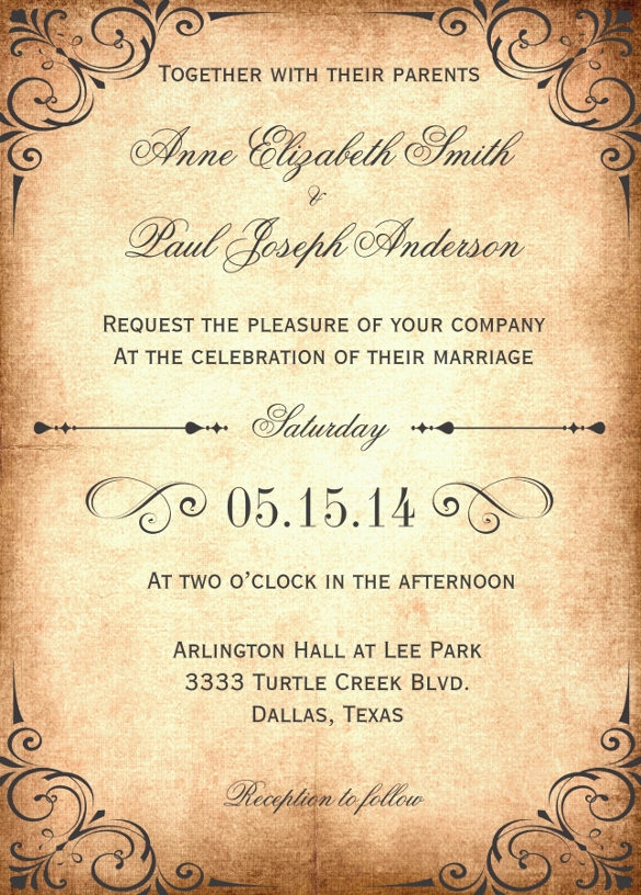 Rustic Wedding Invitations Templates
