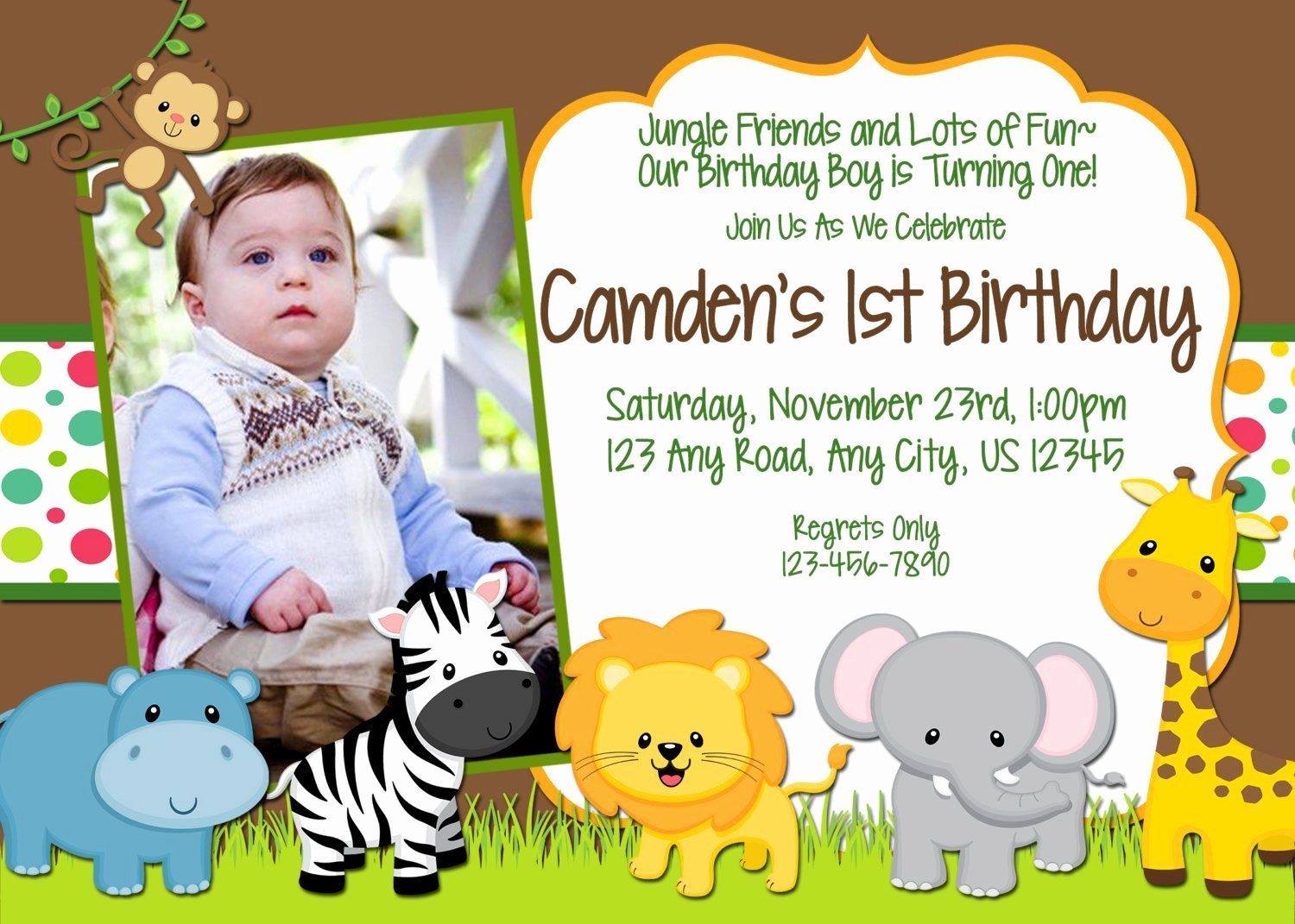 Safari Birthday Invitation Template Free