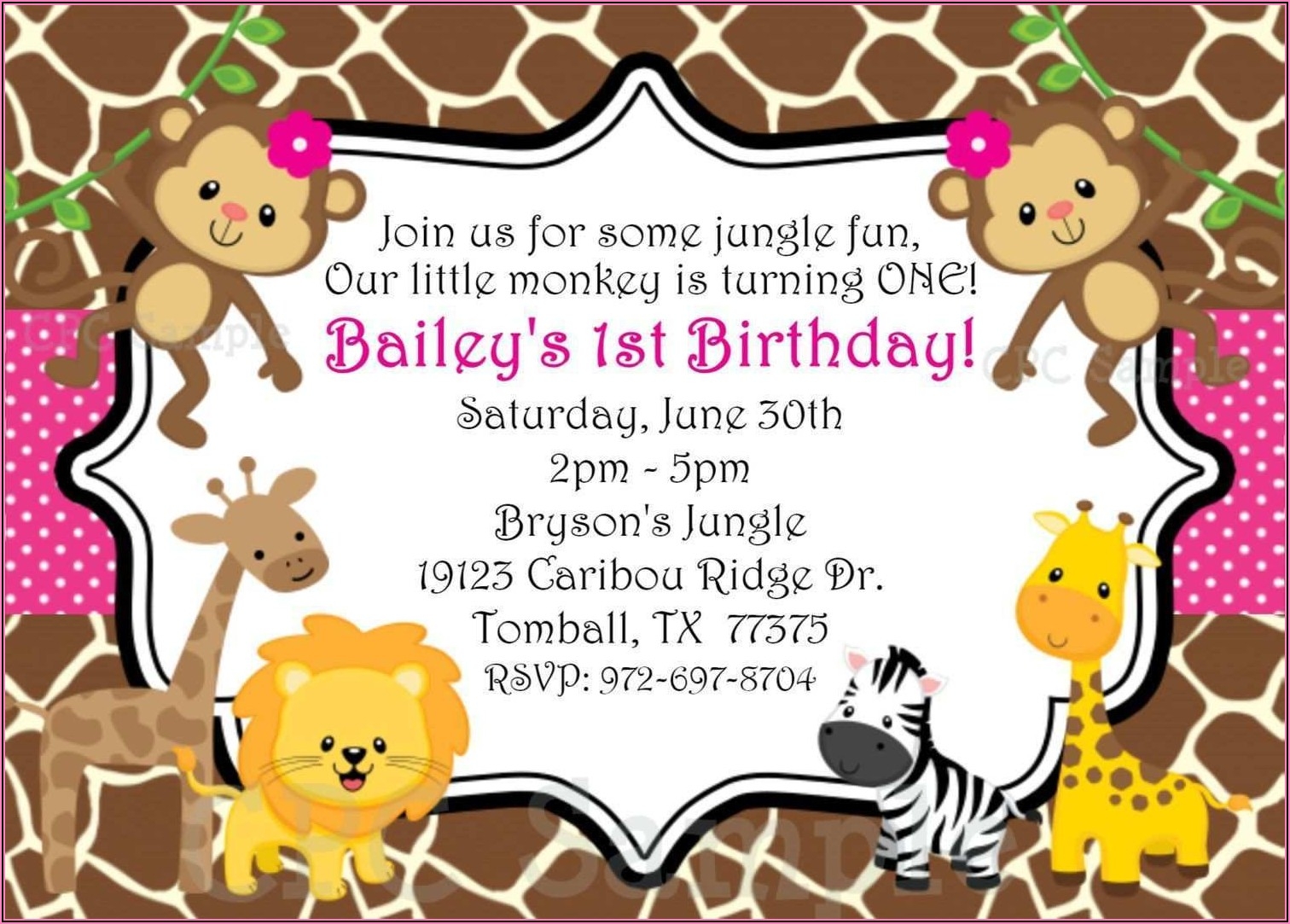 safari themed invitation template free