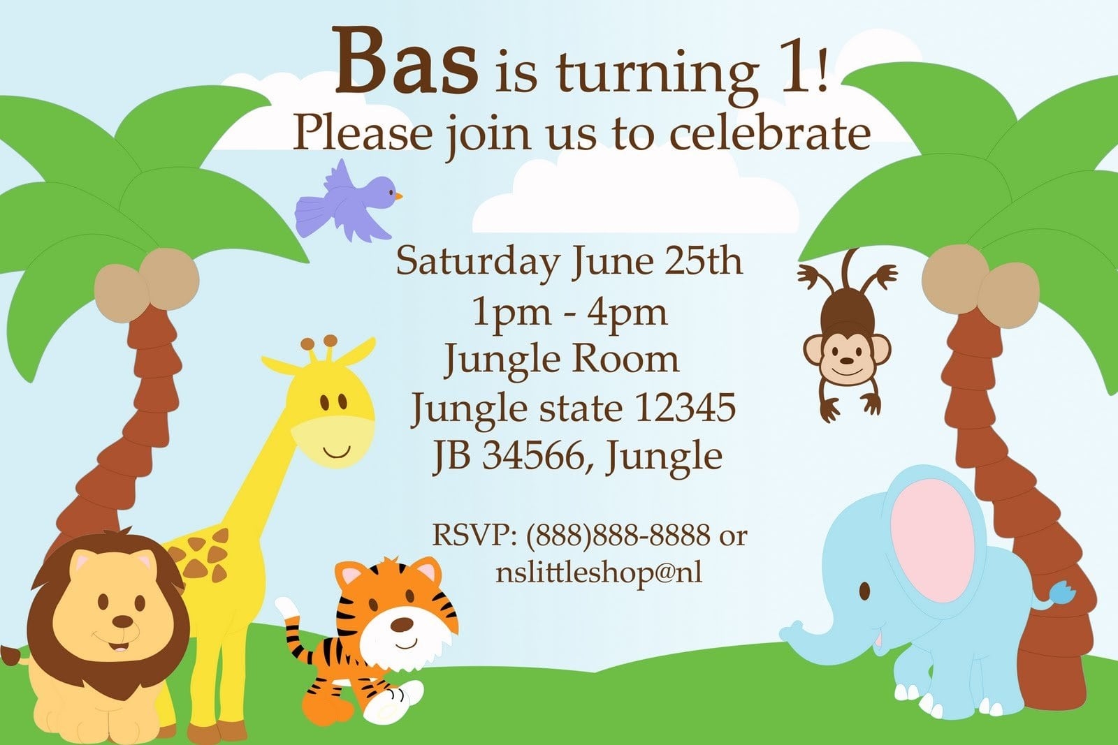 Safari Invitation Template