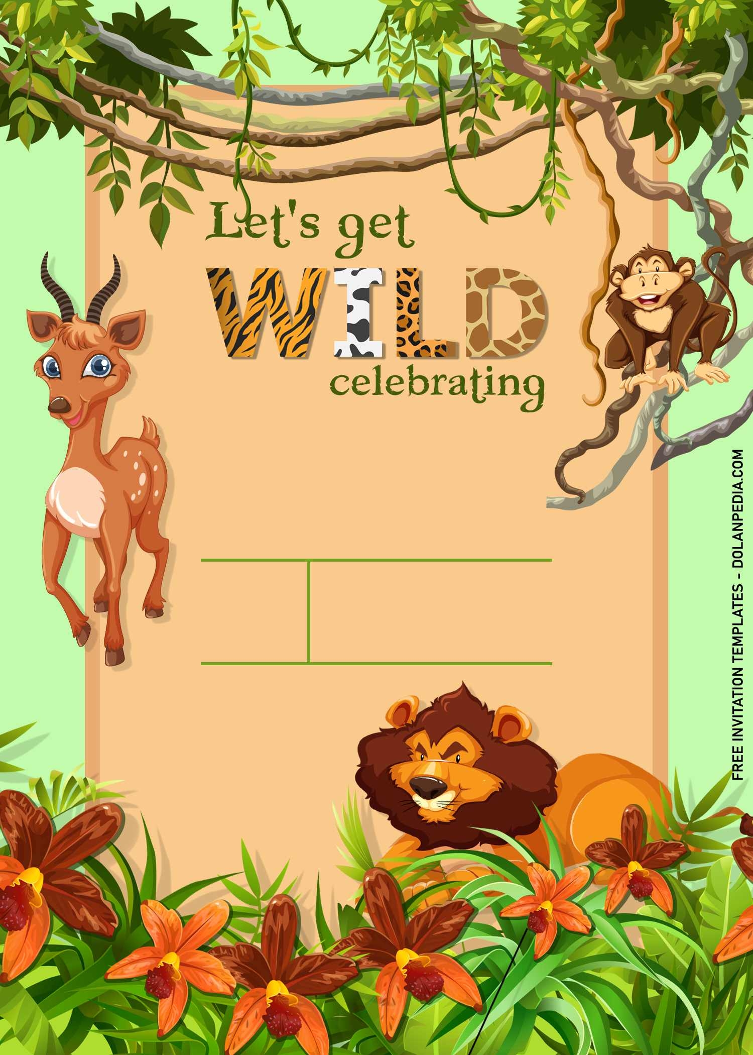 safari theme invitation template free
