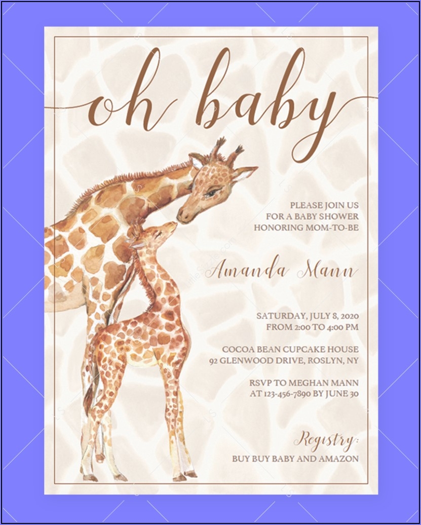 Safari Themed Invitation Template Template 1 Resume Examples 