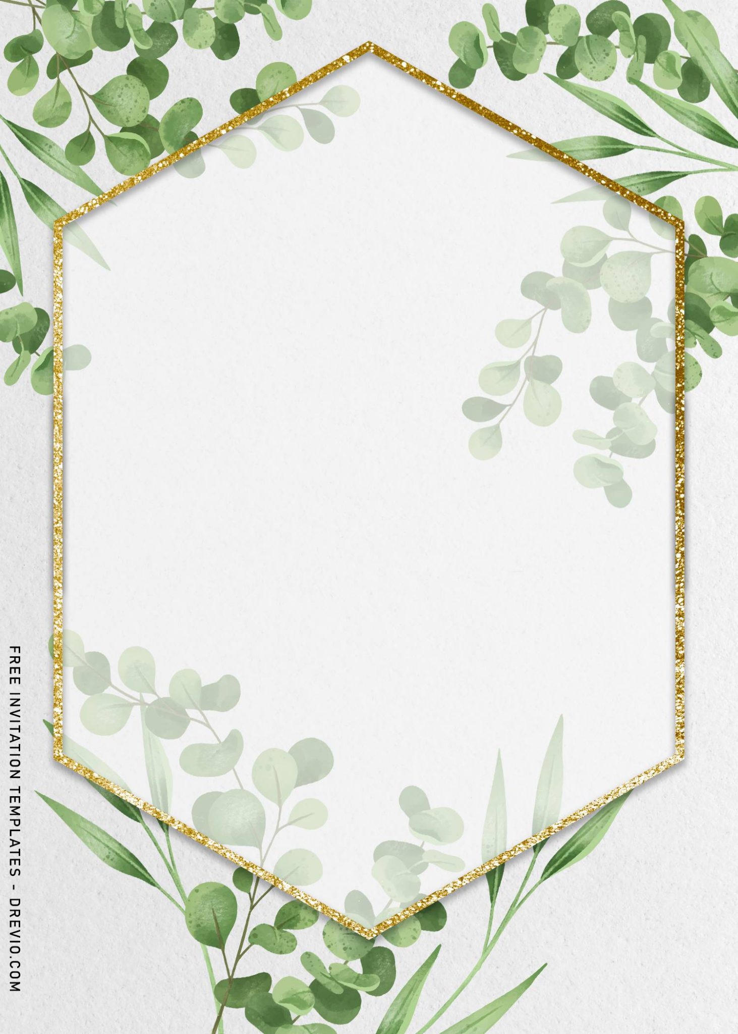 sage green wedding invitation template free
