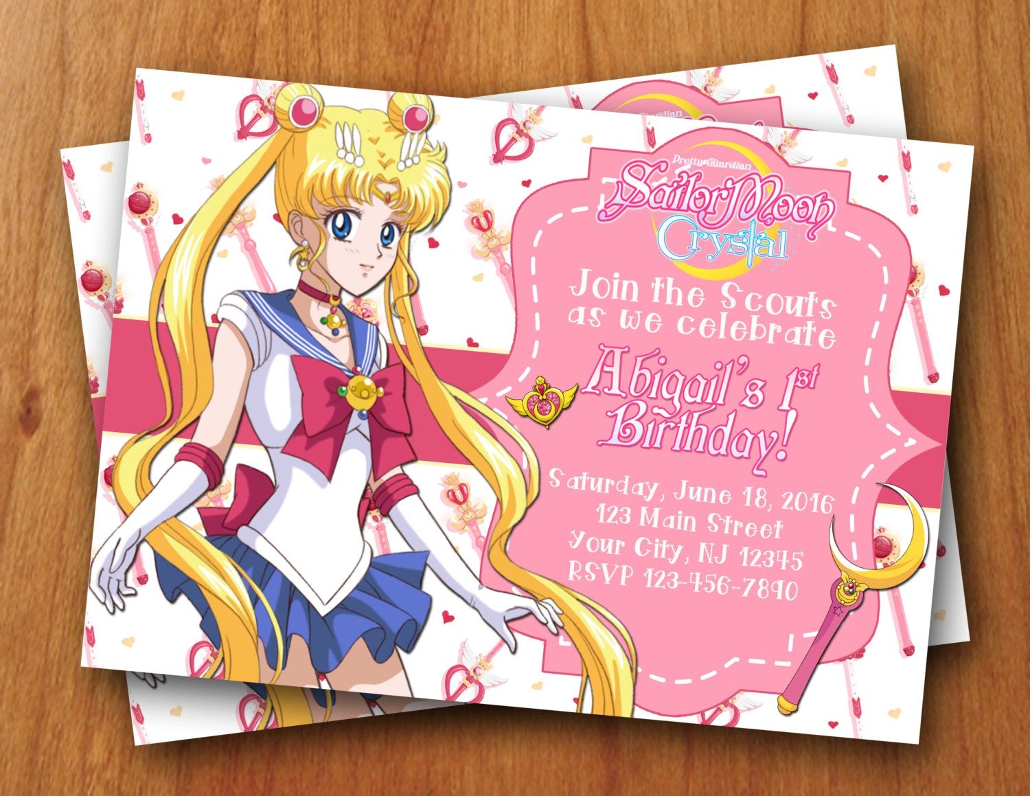 sailor moon invitation template free