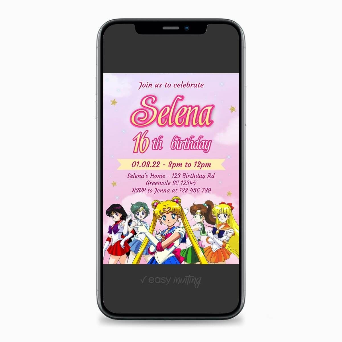 Sailor Moon Invitation Template Content Calendar Template