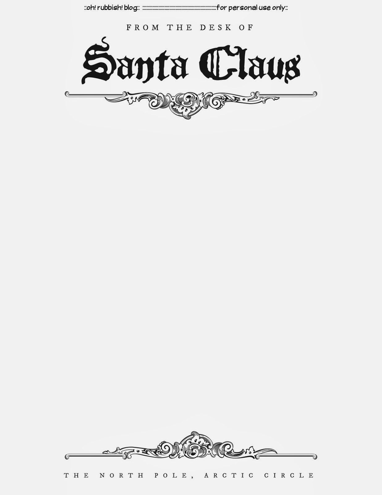 free printable blank santa letter template