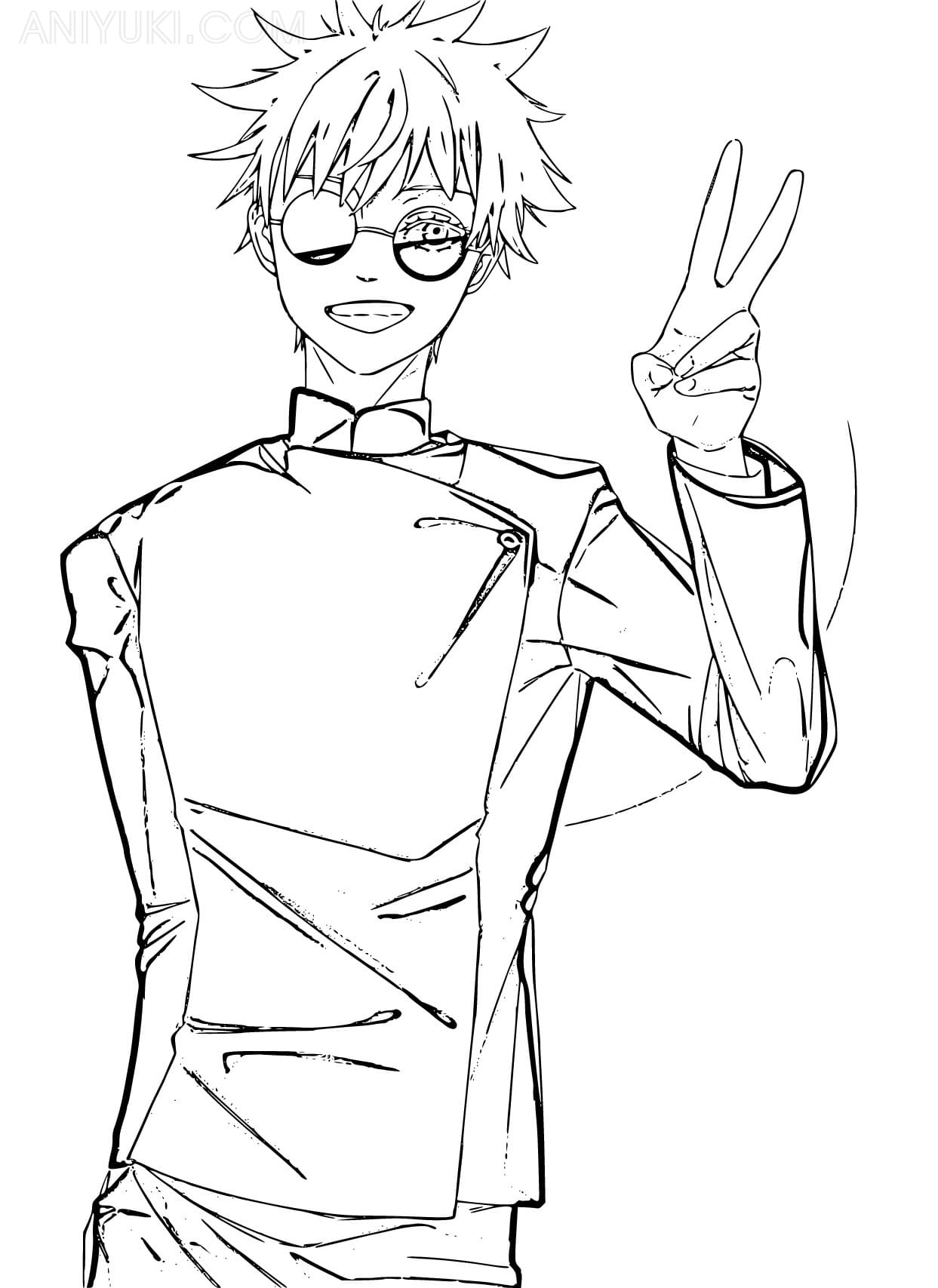 Gojo Coloring Page