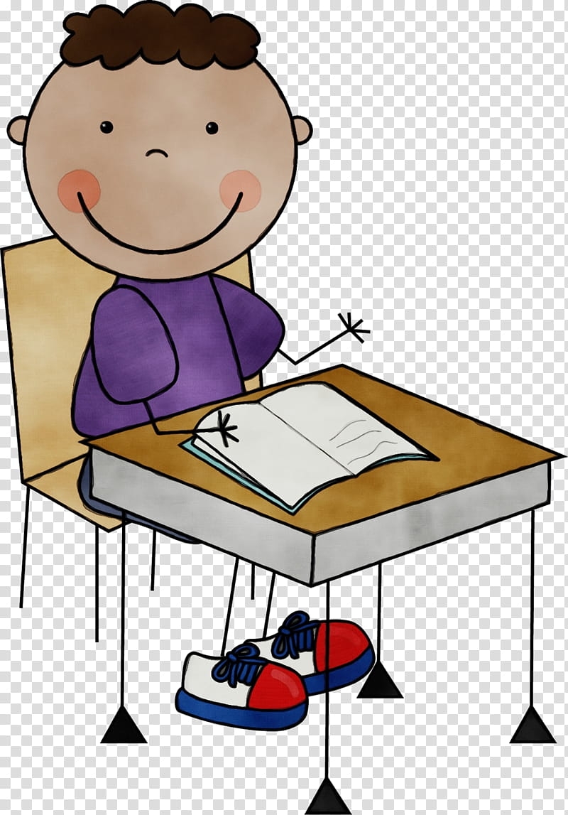 School Desk And Chair With Worksheet And Pencil Clipart Free Clip 