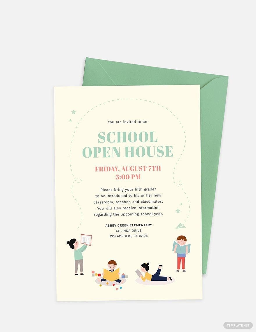 preschool open house invitation template