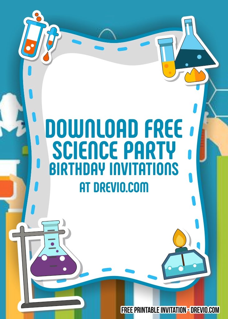 science party invitations template free