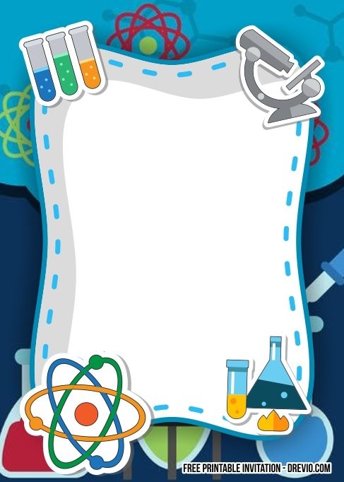 Science Party Invitations Template Free FREE PRINTABLE TEMPLATES