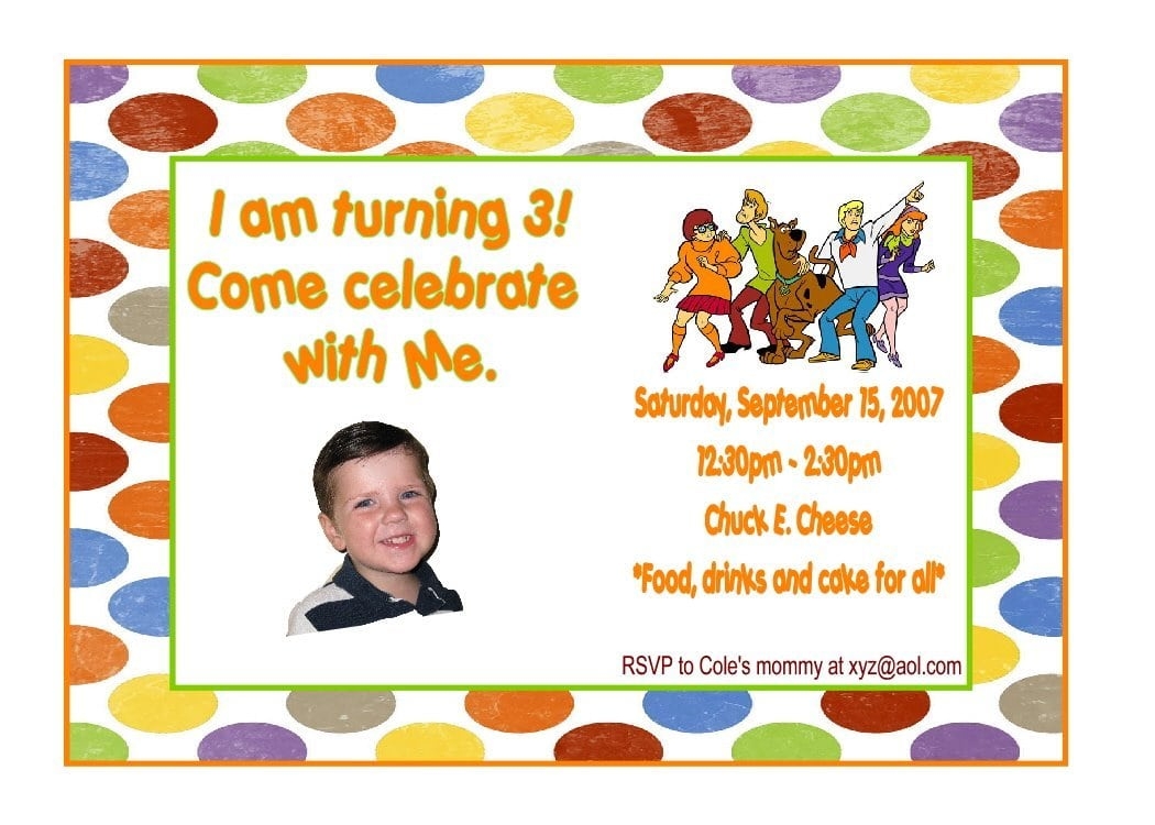 Scooby Doo Free Party Invitations Templates