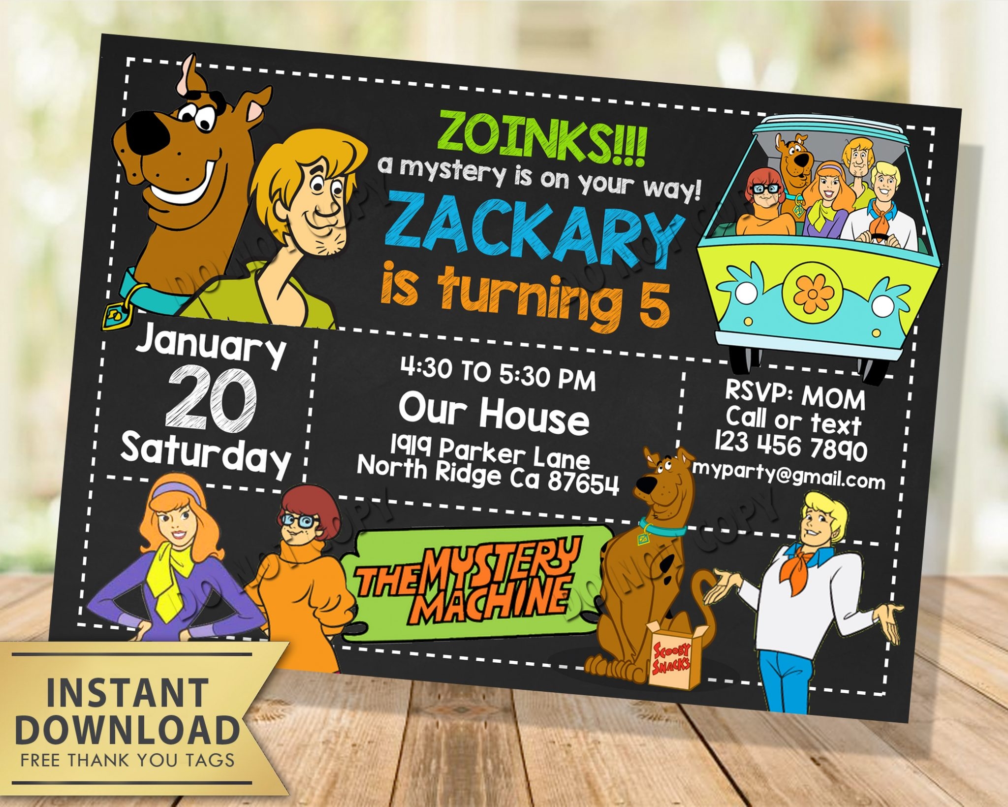 scooby doo party invitation templates free