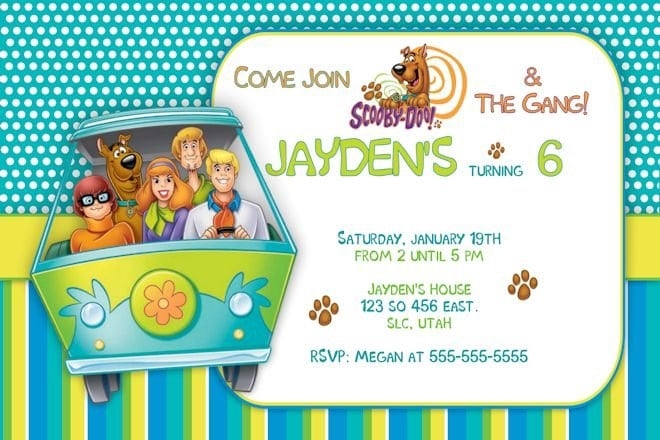 Scooby Doo Invitation Template