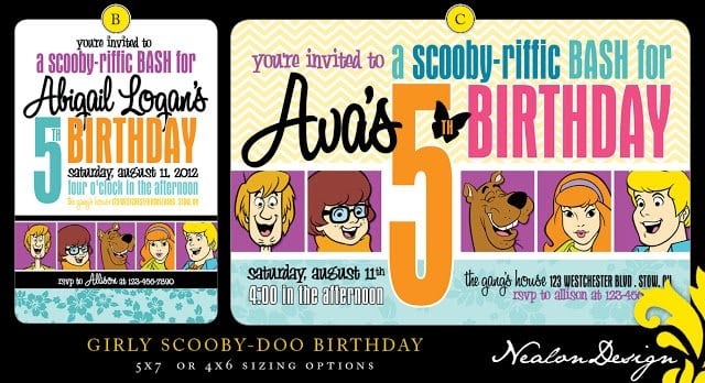 Scooby Doo Invitations Template