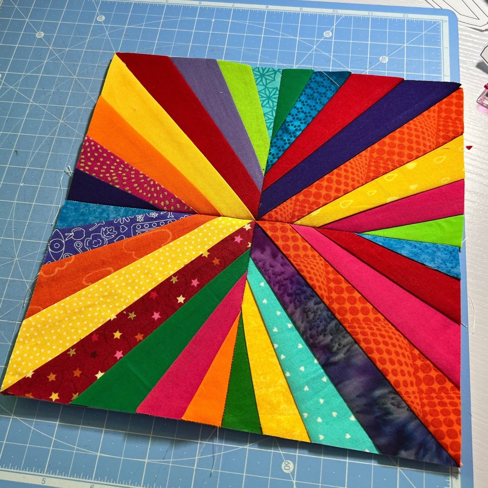 Scrap Burst Quilt Block FREE Foundation Paper Piecing Pattern Paper 