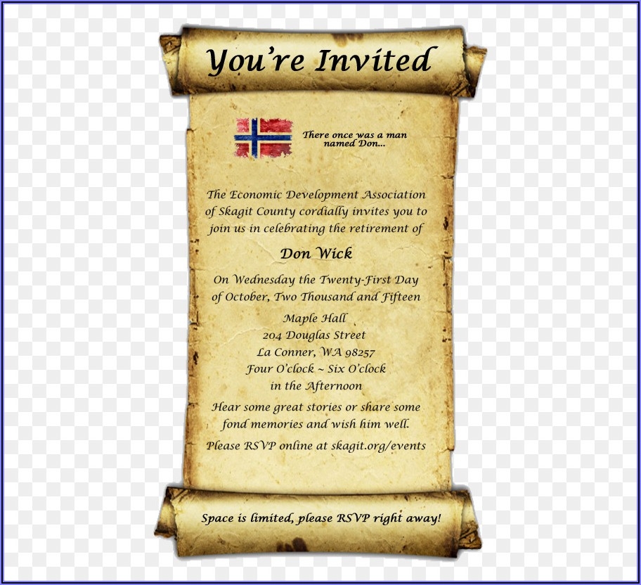 Scroll Wedding Invitation Template Free Invitations Resume Examples 