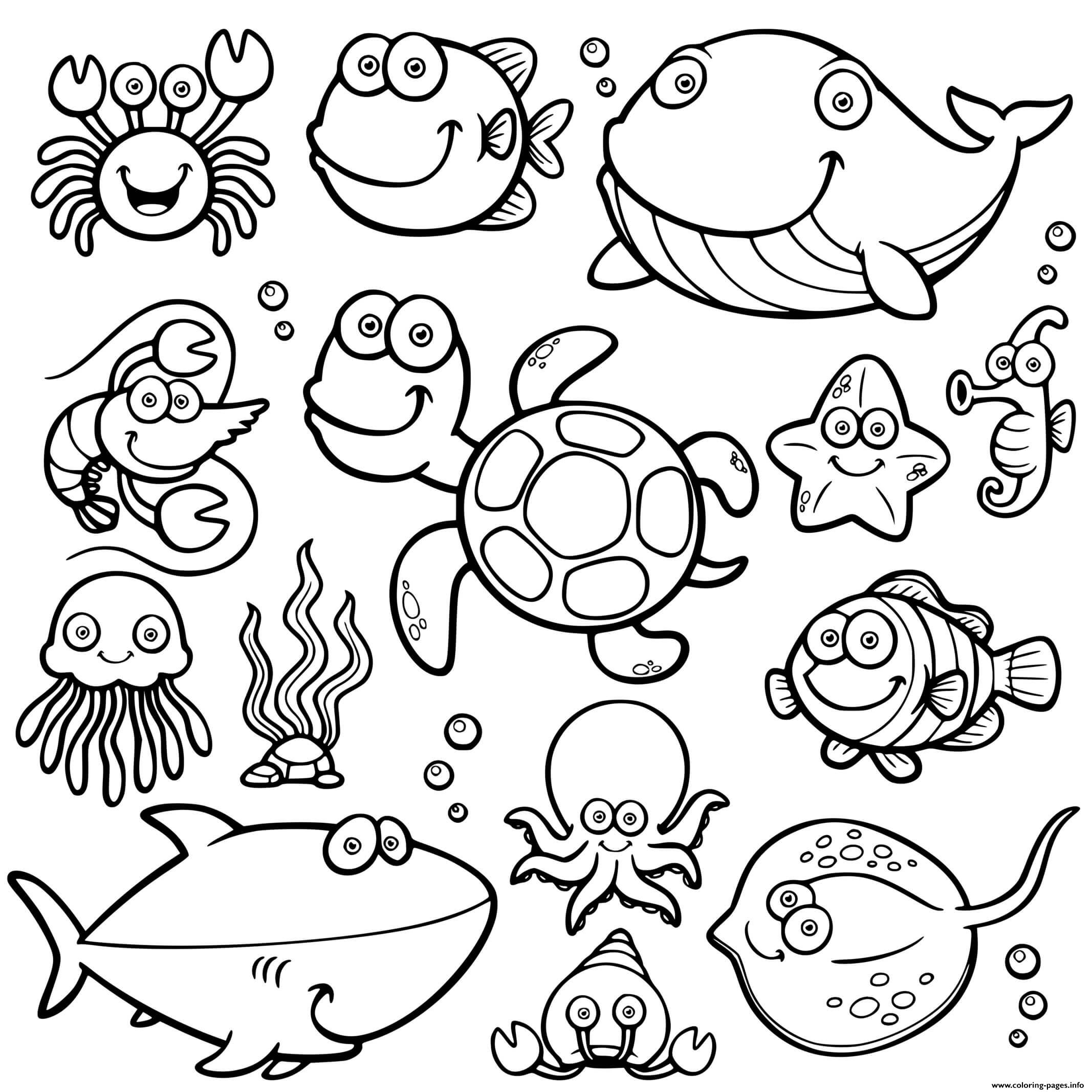 free printable pictures of sea animals