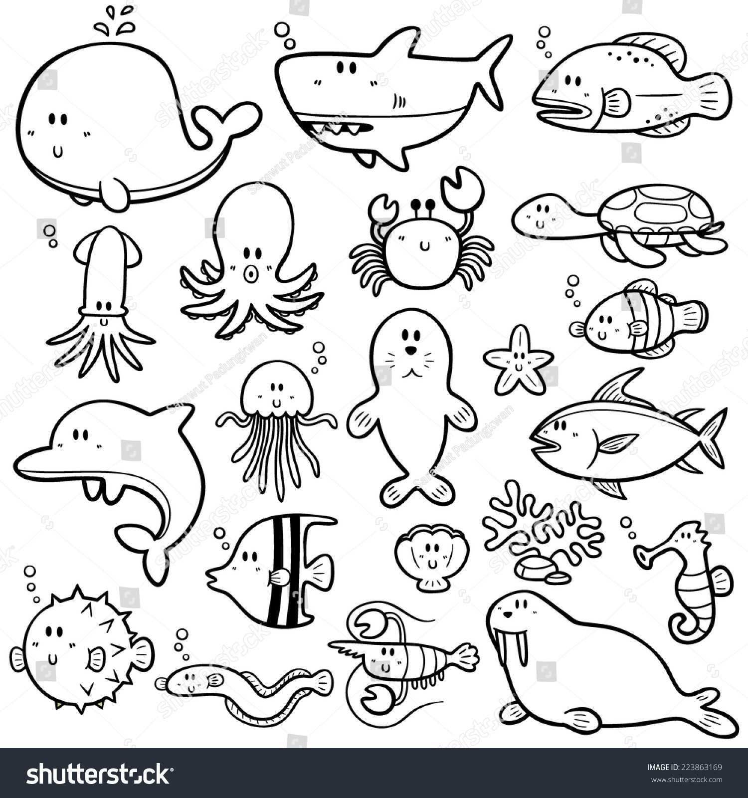 Sea Creatures Coloring Pages 33