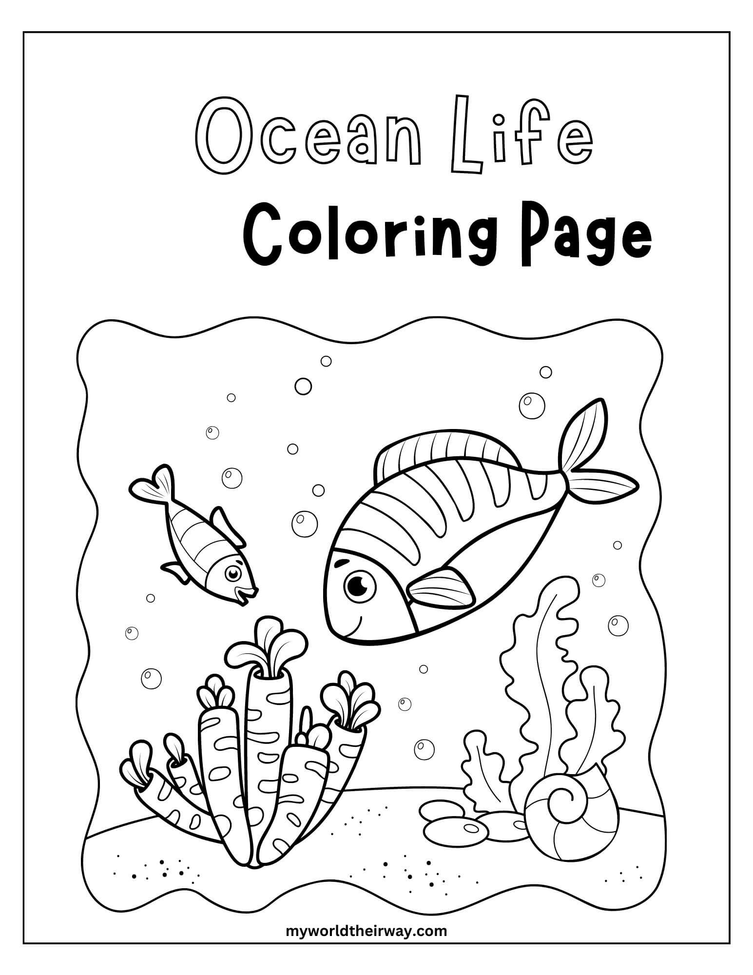 Sea Life Printable Coloring Pages