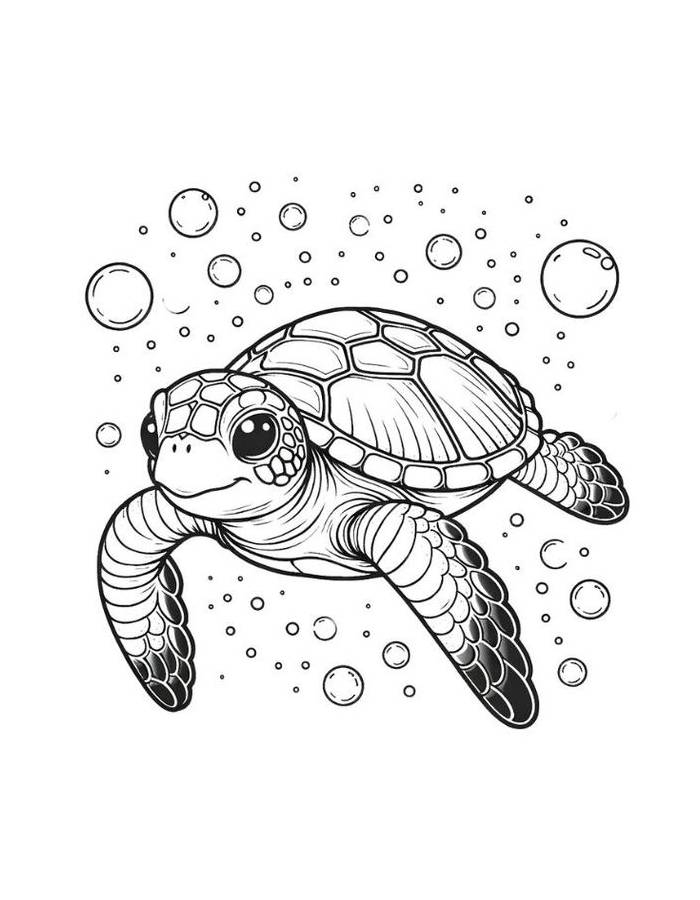 Sea Turtle Coloring Pages Free Printable PDF 