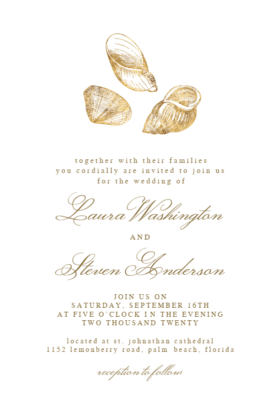 seashell invitation template free