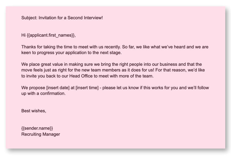 Second Interview Invitation Email Reply Sledging Template Free 