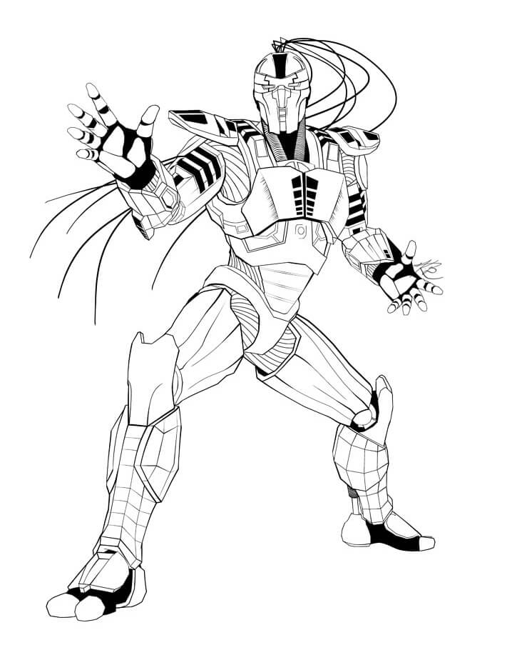 Sektor Mortal Kombat Coloring Page Free Printable Coloring Pages For Kids