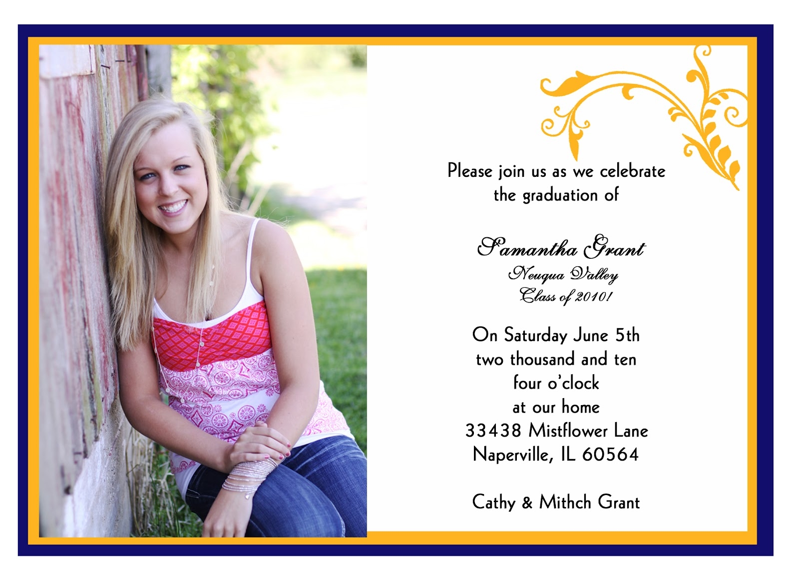 Senior Invitations 2024 Dyane Grethel