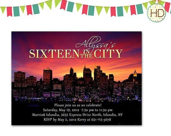 sex and the city invitations template