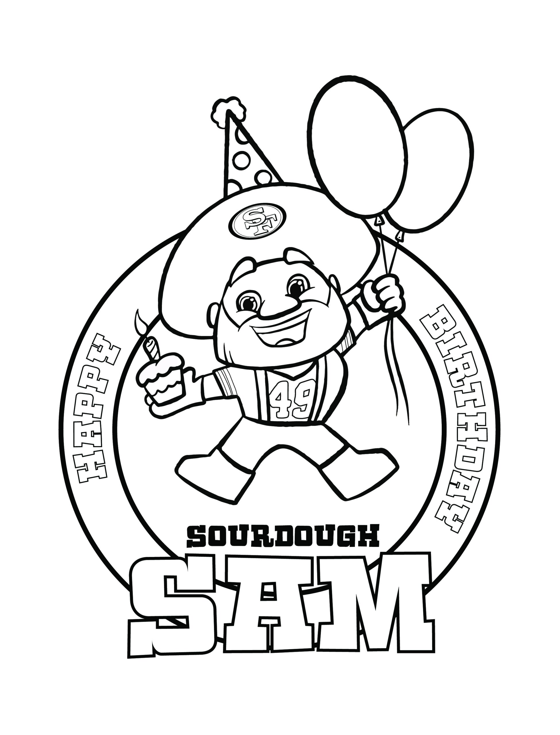 Sf Forty Niners Coloring Pages