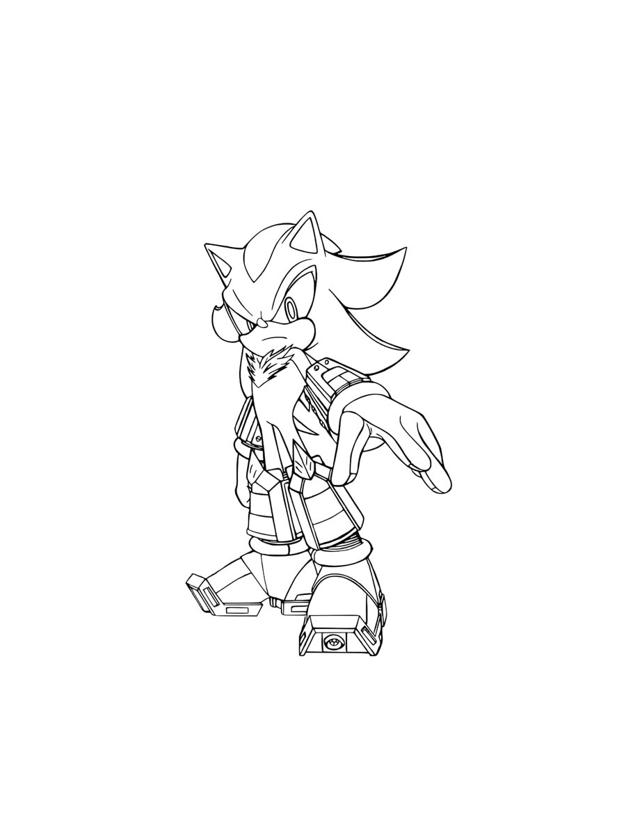 Shadow The Hedgehog Coloring Pages