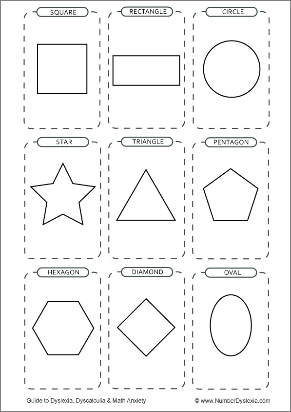Shape Flash Cards Printable Black And White Printable Images