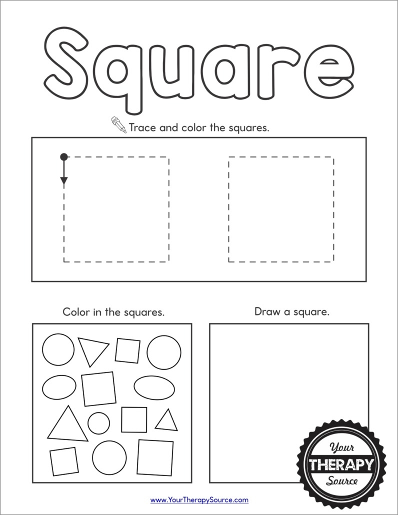 square worksheet preschool