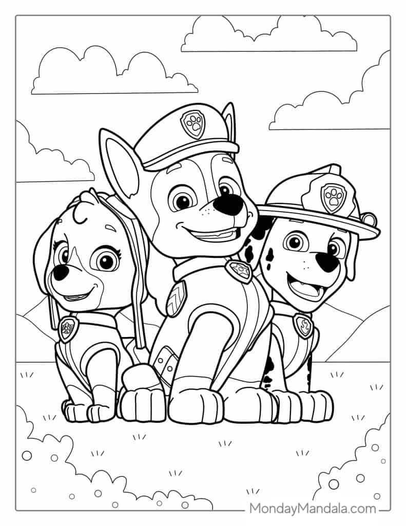 Free Printable Coloring Pages Paw Patrol