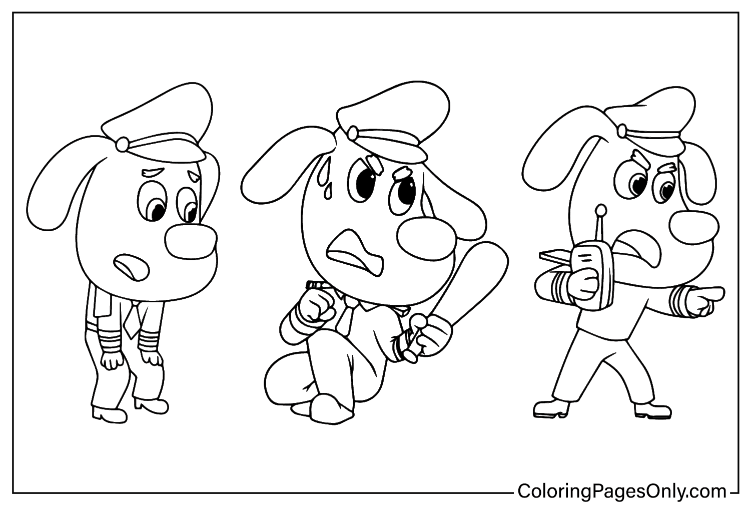 Sheriff Labrador Coloring Page Free Printable Coloring Pages