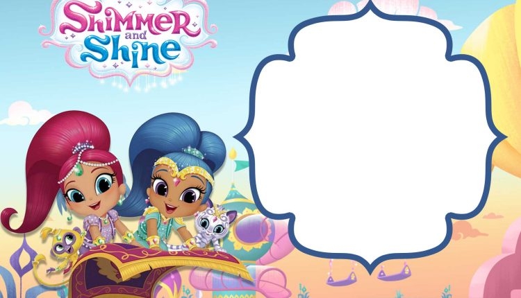 Shimmer and Shine Nickelodeon Birthday Invitation template FREE